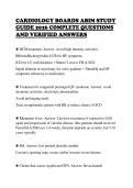 CARDIOLOGY BOARDS ABIM STUDY&NewLine;GUIDE 2026 COMPLETE QUESTIONS&NewLine;AND VERIFIED ANSWERS&NewLine;