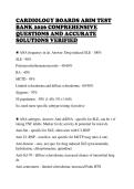 CARDIOLOGY BOARDS ABIM TEST&NewLine;BANK 2026 COMPREHENSIVE&NewLine;QUESTIONS AND ACCURATE&NewLine;SOLUTIONS VERIFIED