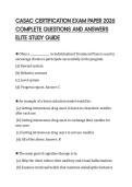 CASAC CERTIFICATION EXAM PAPER 2026&NewLine;COMPLETE QUESTIONS AND ANSWERS&NewLine;ELITE STUDY GUIDE&NewLine;