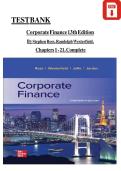Corporate Finance &lpar;13th Edition&rpar; &ndash; Stephen A&period; Ross&comma; Randolph W&period; Westerfield &vert; Complete Test Bank with Verified Answers&NewLine;