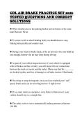 CDL AIR BRAKE PRACTICE SET 2026&NewLine;TESTED QUESTIONS AND CORRECT&NewLine;SOLUTIONS 