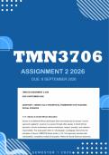 TMN3706 Assignment 2 2026 - Distinction &vert; Due 9 September 2026