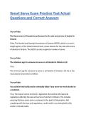 Smart Serve Exam Actual Questions and Correct Answers&vert; 2026&sol;27 Updated