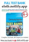 Test Bank for Community Nutrition in Action 8th Edition Boyle