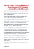 GA Pest Control Employee Registration Exam Questions & Answers 2026 A&plus;