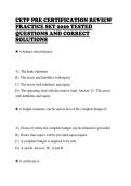CETP PRE CERTIFICATION REVIEW&NewLine;PRACTICE SET 2026 TESTED&NewLine;QUESTIONS AND CORRECT&NewLine;SOLUTIONS