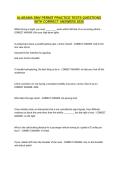 Alabama DMV Permit Practice Test Questions with Correct Answers 2026 A&plus;