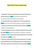 New Jersey Category 7A Pest Control Exam Questions with Correct Answers 2026 A&plus;