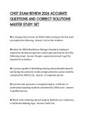 CHST EXAM REVIEW 2026 ACCURATE&NewLine;QUESTIONS AND CORRECT SOLUTIONS&NewLine;MASTER STUDY SET&NewLine;