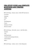 CISA STUDY GUIDE 2026 COMPLETE&NewLine;QUESTIONS AND VERIFIED&NewLine;ANSWERS&NewLine;