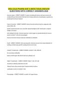 WGU D116 Pharmacology Unit 8 Infectious Diseases Questions & Answers 2026 A&plus;