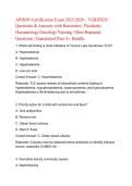 APHON Certification Exam 2025&sol;2026 &vert; 120 VERIFIED Questions & Answers with Rationales &vert; Pediatric Hematology Oncology Nursing &vert; Most Repeated Questions &vert; Guaranteed Pass A&plus; Bundle