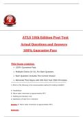 ATLS 10th Edition Post Test &vert; Actual Questions & A&plus; Verified Answers &lpar;2026&sol;2027&rpar;