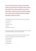 Testbsk &vert; Accounting Information Systems 15th Edition Solution Manual Romney Steinbart AIS Solved Problems&NewLine;&NewLine;
