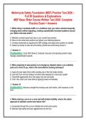 Motorcycle Safety Foundation &lpar;MSF&rpar; Practice Test 2026 &ndash; &NewLine;Full 50 Questions & Explanations &NewLine;MSF Basic Rider Course Written Test 2026&colon; Complete &NewLine;Practice Exam &plus; Answers 