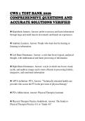 CWS 1 TEST BANK 2026&NewLine;COMPREHENSIVE QUESTIONS AND&NewLine;ACCURATE SOLUTIONS VERIFIED