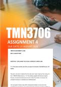 TMN3706 Assignment 4 Semester 1 2026 - Due 31 August 2026