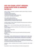 HCD 303 EXAM LATEST VERSION EXAM QUESTIONS & ANSWERS RATED A&plus;