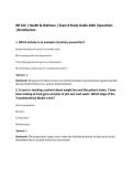 NR 222 &vert; Health & Wellness &vert; Exam 8 Study Guide 2026 &vert;Questions&NewLine;&vert;Chamberlain