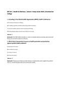 NR 222 &vert; Health & Wellness &vert; Week 1 Study Guide 2026 &vert;Chamberlain&NewLine;College