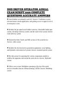 DOD DRIVER OPERATOR AERIAL&NewLine;EXAM SCRIPT 2026 COMPLETE&NewLine;QUESTIONS ACCURATE ANSWERS&NewLine;