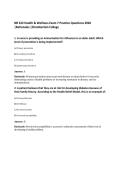 NR 222 Health & Wellness Exam 7 Practice Questions 2026&NewLine;&vert;Rationales &vert;Chamberlain College