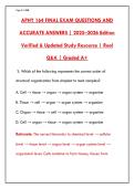 APHY 164 FINAL EXAM&colon; 200&plus; ACTUAL QUESTIONS & VERIFIED ANSWERS &ndash; PASS YOUR ANATOMY & PHYSIOLOGY FINAL WITH AN A&plus;&NewLine;&NewLine;