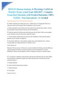 BIOL251 Human Anatomy & Physiology I with Lab Module 9 Exam Actual Exam 2026&sol;2027 &ndash; Complete Exam-Style Questions with Detailed Rationales &vert; 100&percnt; Verified &ndash; Pass Guaranteed &ndash; A&plus; Graded&NewLine;&NewLine;
