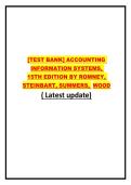 Accounting Information Systems &lpar;15th Ed&period;&rpar; Test Bank &vert; Romney & Steinbart &vert; Verified Questions & Answers&NewLine;