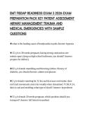 EMT FISDAP READINESS EXAM 2 2026 EXAM&NewLine;PREPARATION PACK KEY PATIENT ASSESSMENT&NewLine;AIRWAY MANAGEMENT TRAUMA AND&NewLine;MEDICAL EMERGENCIES WITH SAMPLE&NewLine;QUESTIONS&NewLine;