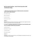NR 222&colon; Health & Wellness - Exam 8 Practice Questions 2026&NewLine;&vert;Chamberlain College