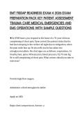 EMT FISDAP READINESS EXAM 3 2026 EXAM&NewLine;PREPARATION PACK KEY PATIENT ASSESSMENT&NewLine;AIRWAY MANAGEMENT TRAUMA AND&NewLine;MEDICAL EMERGENCIES WITH SAMPLE&NewLine;QUESTIONS&NewLine;