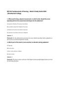 NR 224 Fundamentals of Nursing - Week 6 Study Guide 2026&NewLine;&vert;Chamberlain College