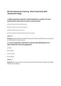 NR 224 Fundamentals of Nursing - Week 9 Study Guide 2026&NewLine;&vert;Chamberlain College
