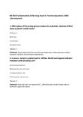 NR 224 Fundamentals of Nursing Exam 1 Practice Questions 2026&NewLine;&vert;Chamberlain