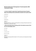 NR 224 Fundamentals of Nursing Exam 2 Practice Questions 2026&NewLine;&vert;Chamberlain College