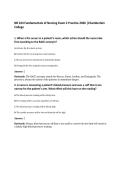 NR 224 Fundamentals of Nursing Exam 2 Practice 2026 &vert;Chamberlain&NewLine;College