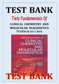 Tietz Fundamentals of Clinical Chemistry and Molecular Diagnostics &lpar;7th Ed&period;&rpar; Test Bank &vert; Carl A&period; Burtis &vert; Verified Q&A&NewLine;