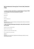 NR 224 Fundamentals of Nursing Exam 3 Practice 2026 &vert;Chamberlain&NewLine;College