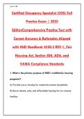 CERTIFIED OCCUPANCY SPECIALIST &lpar;COS&rpar; EXAM&colon; 200&plus; VERIFIED QUESTIONS & RATIONALES &ndash; PASS YOUR HUD CERTIFICATION WITH CONFIDENCE&NewLine;&NewLine;