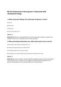 NR 224 Fundamentals of Nursing Exam 7 Study Guide 2026&NewLine;&vert;Chamberlain College