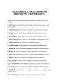 FP-C TEST REVIEW ACTUAL EXAM PAPER 2026&NewLine;QUESTIONS WITH ANSWERS GRADED A&plus;&NewLine;