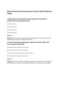 NR 224 Fundamentals of Nursing Exam 9 Practice 2026 &vert;Chamberlain&NewLine;College