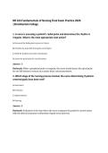 NR 224 Fundamentals of Nursing Final Exam Practice 2026&NewLine;&vert;Chamberlain College