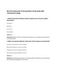 NR 224 Fundamentals of Nursing Week 2 Study Guide 2026&NewLine;&vert;Chamberlain College