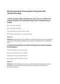 NR 224 Fundamentals of Nursing Week 3 Study Guide 2026&NewLine;&vert;Chamberlain College