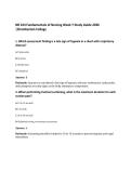 NR 224 Fundamentals of Nursing Week 7 Study Guide 2026&NewLine;&vert;Chamberlain College