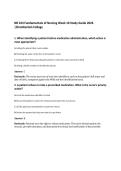 NR 224 Fundamentals of Nursing Week 10 Study Guide 2026&NewLine;&vert;Chamberlain College