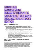 2026&sol;2027 Strategic Management Test Bank & Exam Guide&colon; Strategic Analysis and Action &lpar;Crossan&comma; Rouse&comma; Rowe&rpar;