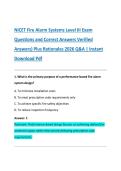 NICET Fire Alarm Systems Level III Exam &NewLine;Questions and Correct Answers Verified &NewLine;Answers&rpar; Plus Rationales 2026 Q&A &vert; Instant &NewLine;Download Pdf